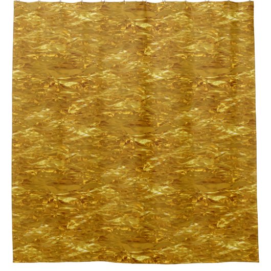 PURE GOLD FOIL Patroon + jouw tekst / foto Douchegordijn (Voorkant)