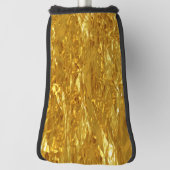 PURE GOLD FOIL Patroon + jouw tekst / foto Golfheadcover (Draai 90)