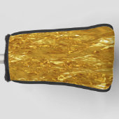 PURE GOLD FOIL Patroon + jouw tekst / foto Golfheadcover (Voorkant)