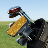 PURE GOLD FOIL Patroon + jouw tekst / foto Golfheadcover (Insitu)