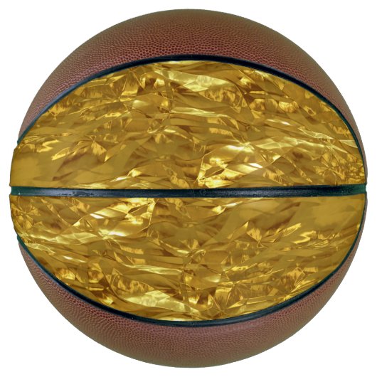 PURE GOLD FOIL Patroon + jouw tekst / foto Mini Basketbal (Voorkant)