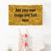 PURE GOLD FOIL Patroon + jouw tekst / foto Spandoek (Insitu)