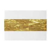 PURE GOLD FOIL Patroon + jouw tekst / foto Uitnodigingen Wikkel (Achterkant Voorbeeld)