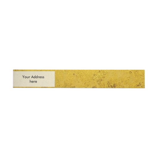 PURE GOLD LEAF Patroon + jouw tekst / foto Adreslabel Wikkel (Individueel)