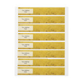 PURE GOLD LEAF Patroon + jouw tekst / foto Adreslabel Wikkel (Vel)