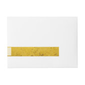 PURE GOLD LEAF Patroon + jouw tekst / foto Adreslabel Wikkel (Voorkant)