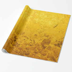 PURE GOLD LEAF Patroon + jouw tekst / foto Cadeaupapier