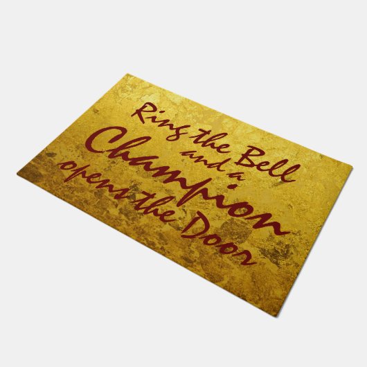 PURE GOLD LEAF Patroon + jouw tekst / foto Deurmat (Schuin)