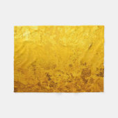 PURE GOLD LEAF Patroon + jouw tekst / foto Fleece Deken (Voorkant (Horizontaal))