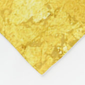 PURE GOLD LEAF Patroon + jouw tekst / foto Fleece Deken (Hoek)