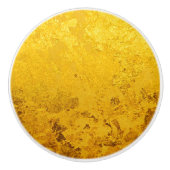 PURE GOLD LEAF Patroon + jouw tekst / foto Keramische Knop (Voorkant)