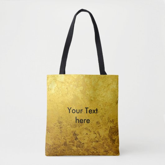 PURE GOLD LEAF Patroon + jouw tekst / foto Tote Bag (Voorkant)
