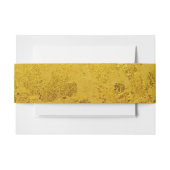 PURE GOLD LEAF Patroon + jouw tekst / foto Uitnodigingen Wikkel (Voorkant Voorbeeld)