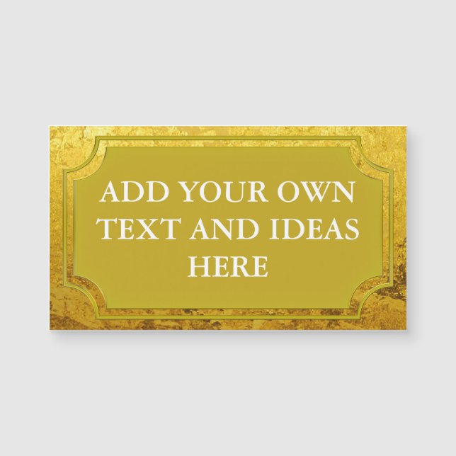 PURE GOLD LEAF Patroon + jouw tekst / ideeën (Voorkant)