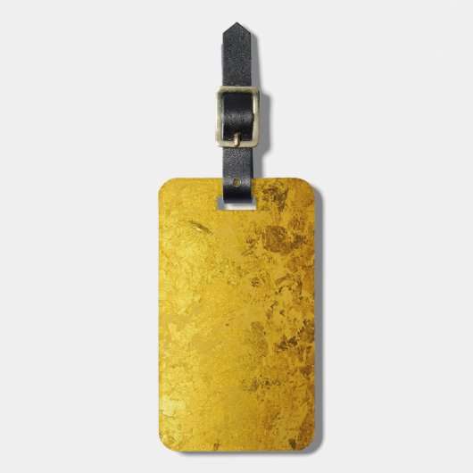 PURE GOLD-patroon / goudblad Bagagelabel (Voorkant verticaal)