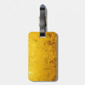 PURE GOLD-patroon / goudblad Bagagelabel (Achterkant verticaal)