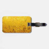 PURE GOLD-patroon / goudblad Bagagelabel (Achterkant horizontaal)