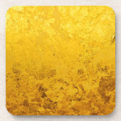 PURE GOLD-patroon / goudblad Bier Onderzetter (Voorkant)