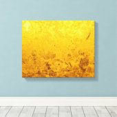 PURE GOLD-patroon / goudblad Canvas Afdruk (Insitu (Houten vloer))