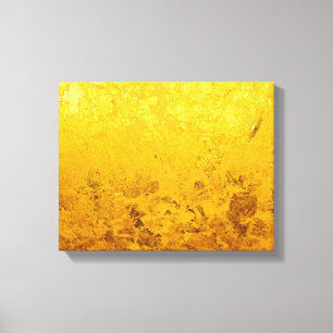 PURE GOLD-patroon / goudblad Canvas Afdruk