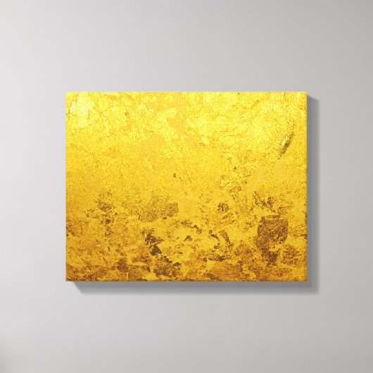 PURE GOLD-patroon / goudblad Canvas Afdruk (Voorkant)