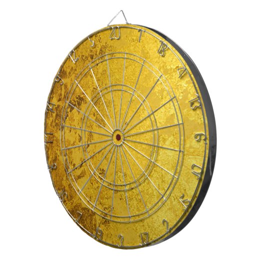 PURE GOLD-patroon / goudblad Dartbord (Voorkant Rechts)