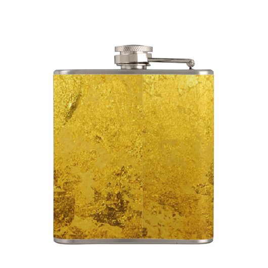 PURE GOLD-patroon / goudblad Heupfles (Achterkant)