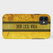 PURE GOLD-patroon / goudblad + jouw tekst Case-Mate iPhone Case (Achterkant (horizontaal))