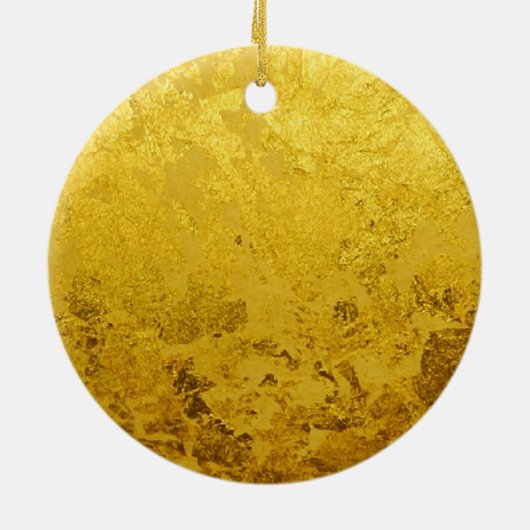 PURE GOLD-patroon / goudblad Keramisch Ornament (Achterkant)