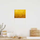 PURE GOLD-patroon / goudblad Poster (Keuken)