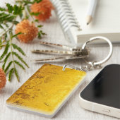 PURE GOLD-patroon / goudblad Sleutelhanger (Voorkant Rechts)