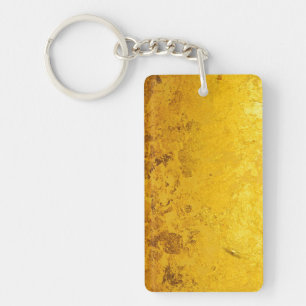 PURE GOLD-patroon / goudblad Sleutelhanger