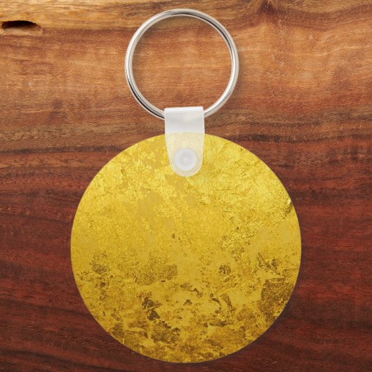 PURE GOLD-patroon / goudblad Sleutelhanger (Voorkant)