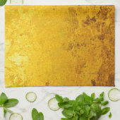 PURE GOLD-patroon / goudblad Theedoek (Gevouwen)