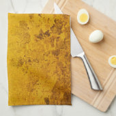 PURE GOLD-patroon / goudblad Theedoek (Quarter Fold)