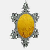 PURE GOLD-patroon / goudblad Tin Sneeuwvlok Ornament (Links)