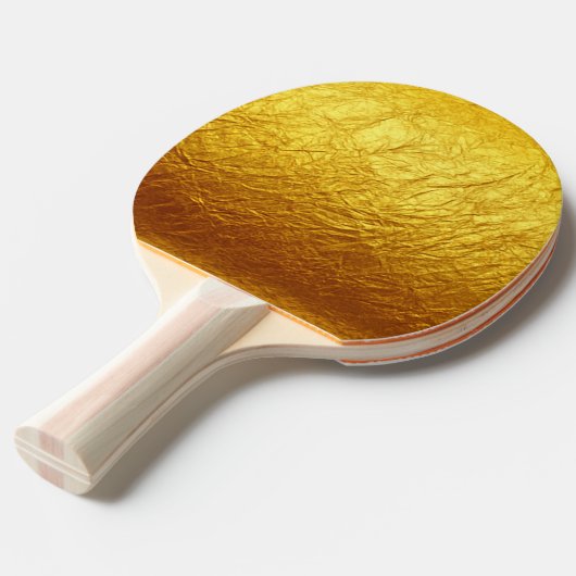 PURE GOLD-patroon / goudpapier Tafeltennisbatje (Voorkant Gekanteld)