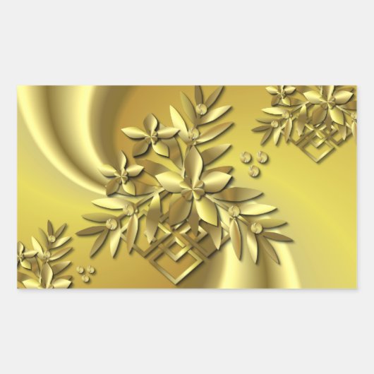 Pure Gold Rechthoekige Sticker (Voorkant)