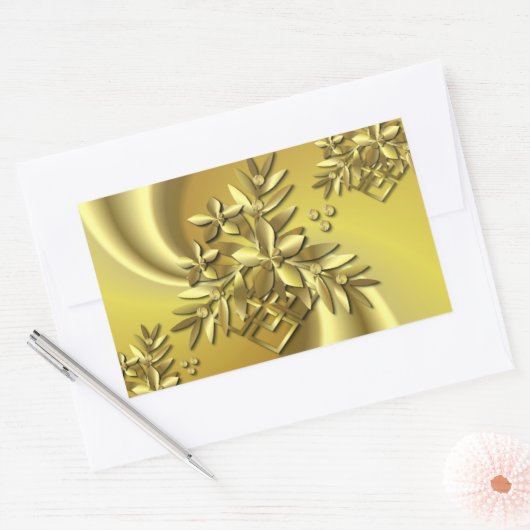 Pure Gold Rechthoekige Sticker (Envelop)