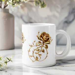 Pure Gold Rozen Reuzen Koffiemok Grote Koffiekop