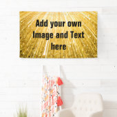 PURE GOLD Shower Pattern + jouw tekst / foto Spandoek (Insitu)