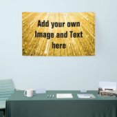 PURE GOLD Shower Pattern + jouw tekst / foto Spandoek (Beurs)