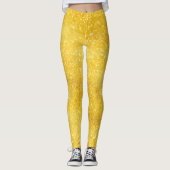 PURE GOLD Sparkles Patroon + jouw tekst/foto Leggings (Voorkant)