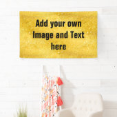 PURE GOLD Sparkles Patroon + jouw tekst/foto Spandoek (Insitu)
