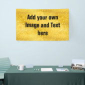 PURE GOLD Sparkles Patroon + jouw tekst/foto Spandoek (Beurs)