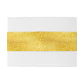 PURE GOLD Sparkles Patroon + jouw tekst/foto Uitnodigingen Wikkel (Achterkant Voorbeeld)