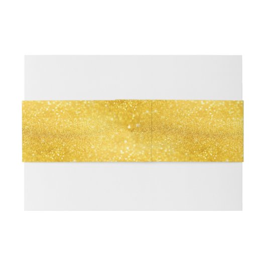 PURE GOLD Sparkles Patroon + jouw tekst/foto Uitnodigingen Wikkel (Achterkant Voorbeeld)