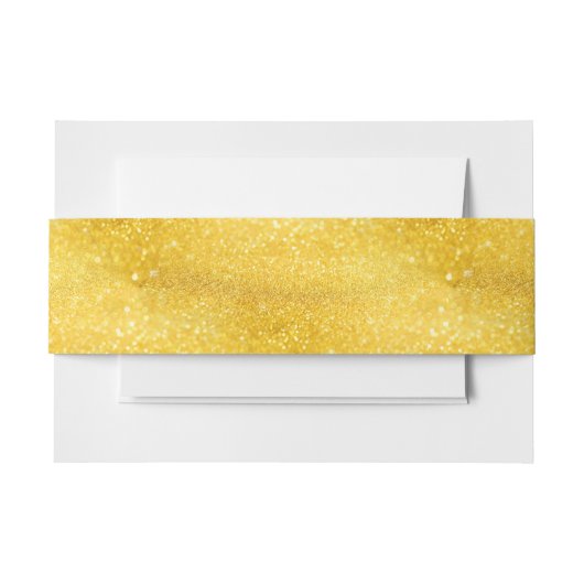 PURE GOLD Sparkles Patroon + jouw tekst/foto Uitnodigingen Wikkel (Voorkant Voorbeeld)