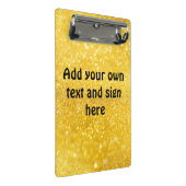 PURE GOLD Sparkles Patroon + jouw tekst/ideeën Mini Klembord (Schuin)