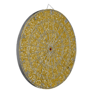 PURE GOLD Splatter Patroon + jouw tekst Dartbord